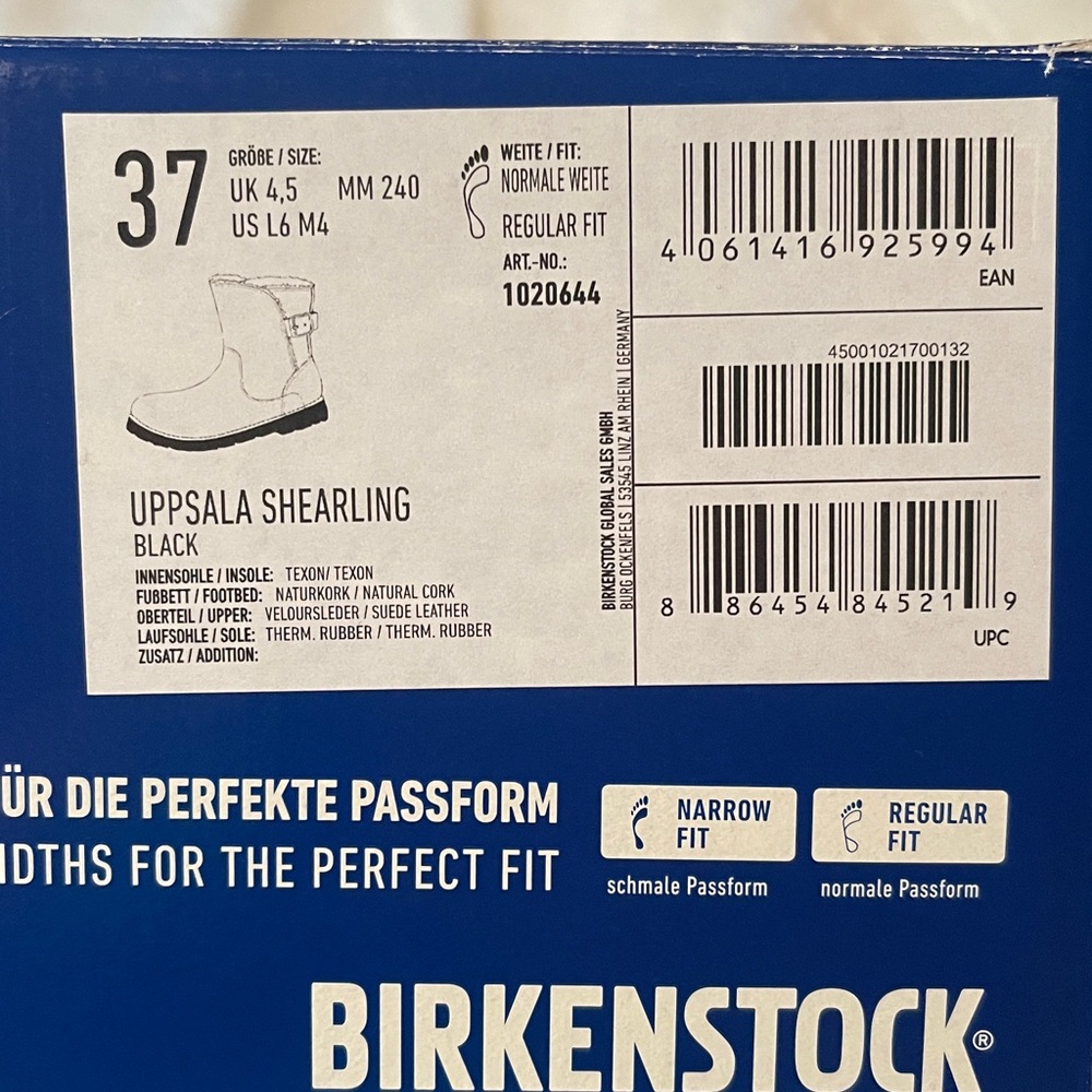 Birkenstock Uppsala Shearling Black Suede Boots - Picture 2 of 10